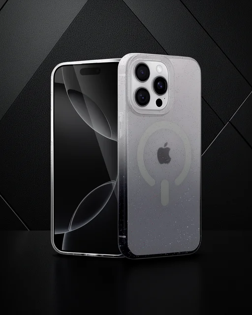 Apple İphone 15 Pro Max Pummel Shiny Magsafe Kapak - Siyah