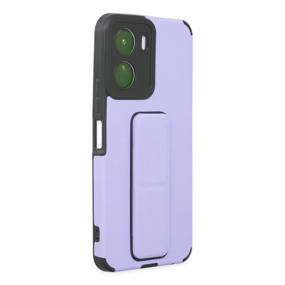 Vivo Y16 Kılıf Mega Standlı Silikon - Lila görsel 2