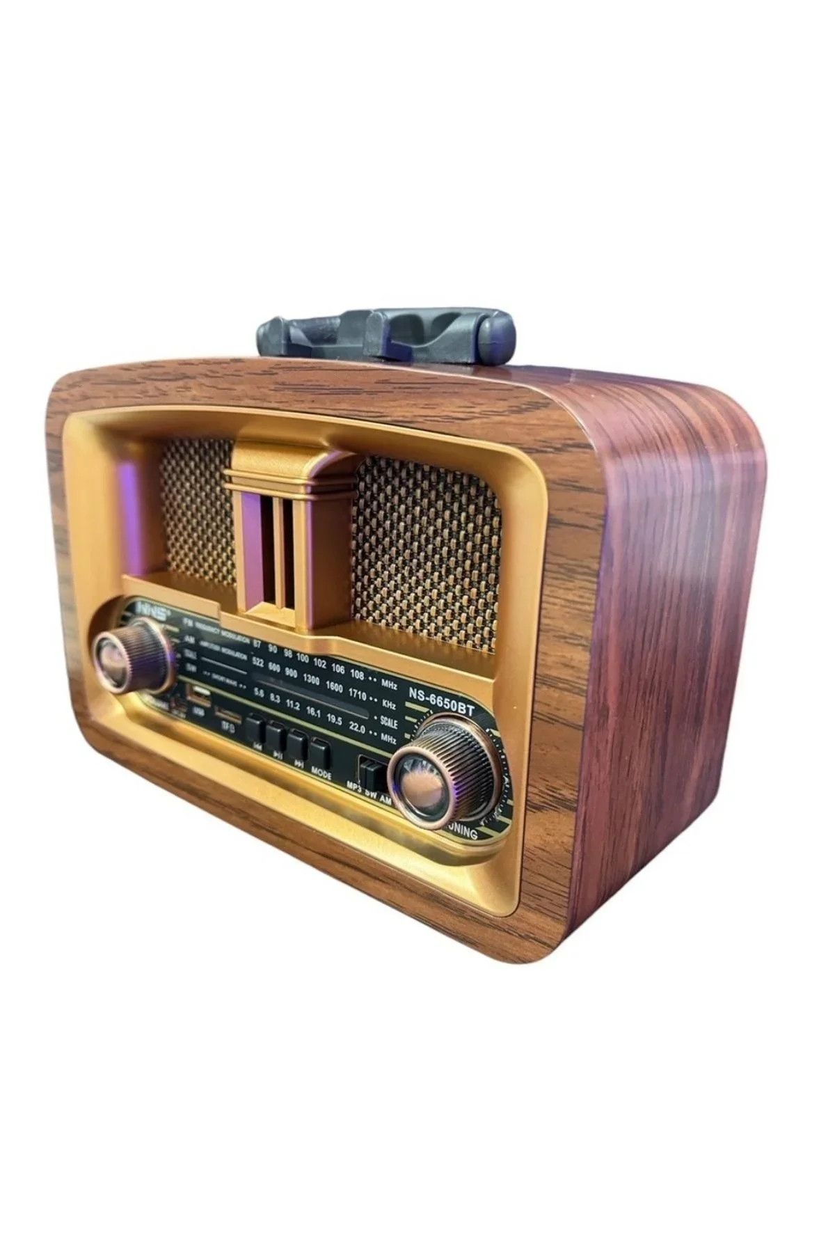 Taşınabilir Klasik AM/FM/SW Retro Ev Radyo USB ile Şarj Olabilen Retro Radyo görsel 8