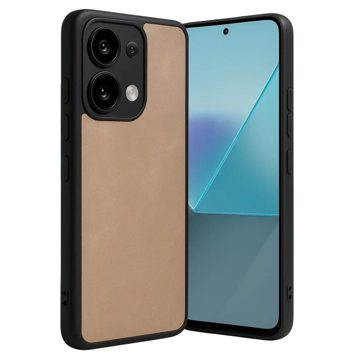 Xiao Red Note 13 Pro 5G Kılıf Aras Deri Kapak - Pudra görsel 3