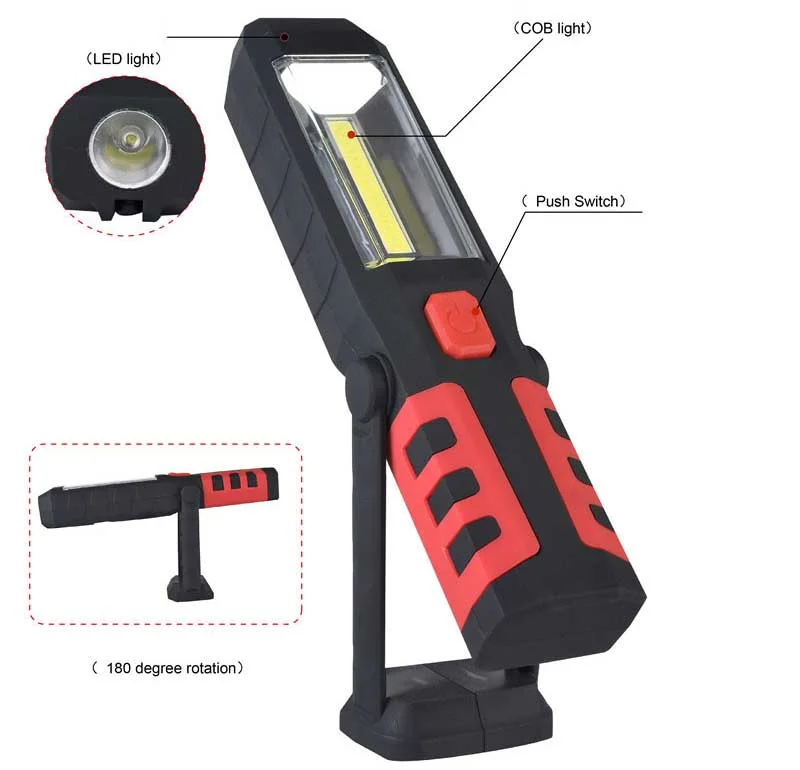 BR S99 COB LED Şarj Edilebilir Mıknatıslı Çalışma Feneri görsel 8