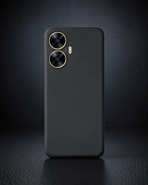 Realme C55 Kılıf First Silikon - Siyah