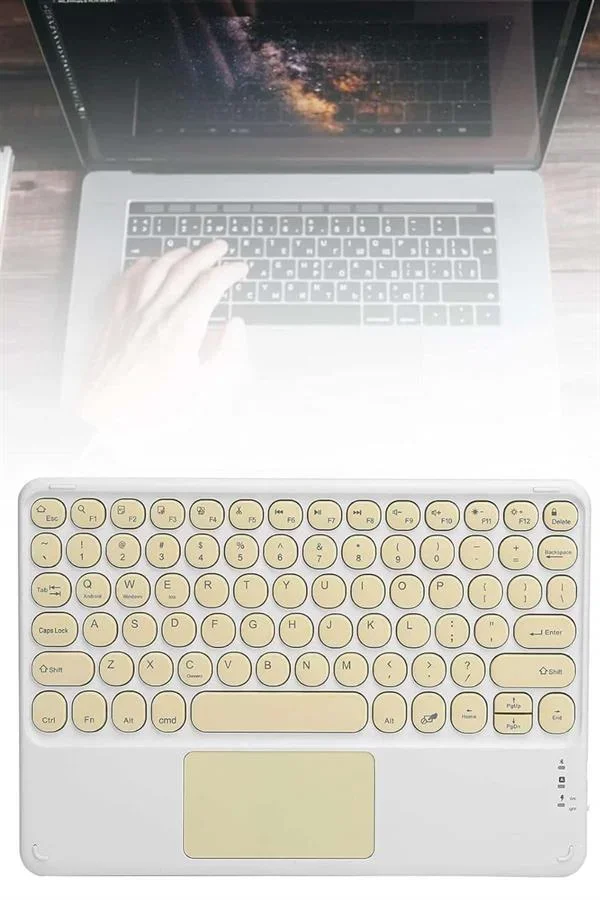 Profesyonel Wifi Q Klavye Bluetooth Klavye Touchpad 10.8 Inç Yeni Nesil görsel 5