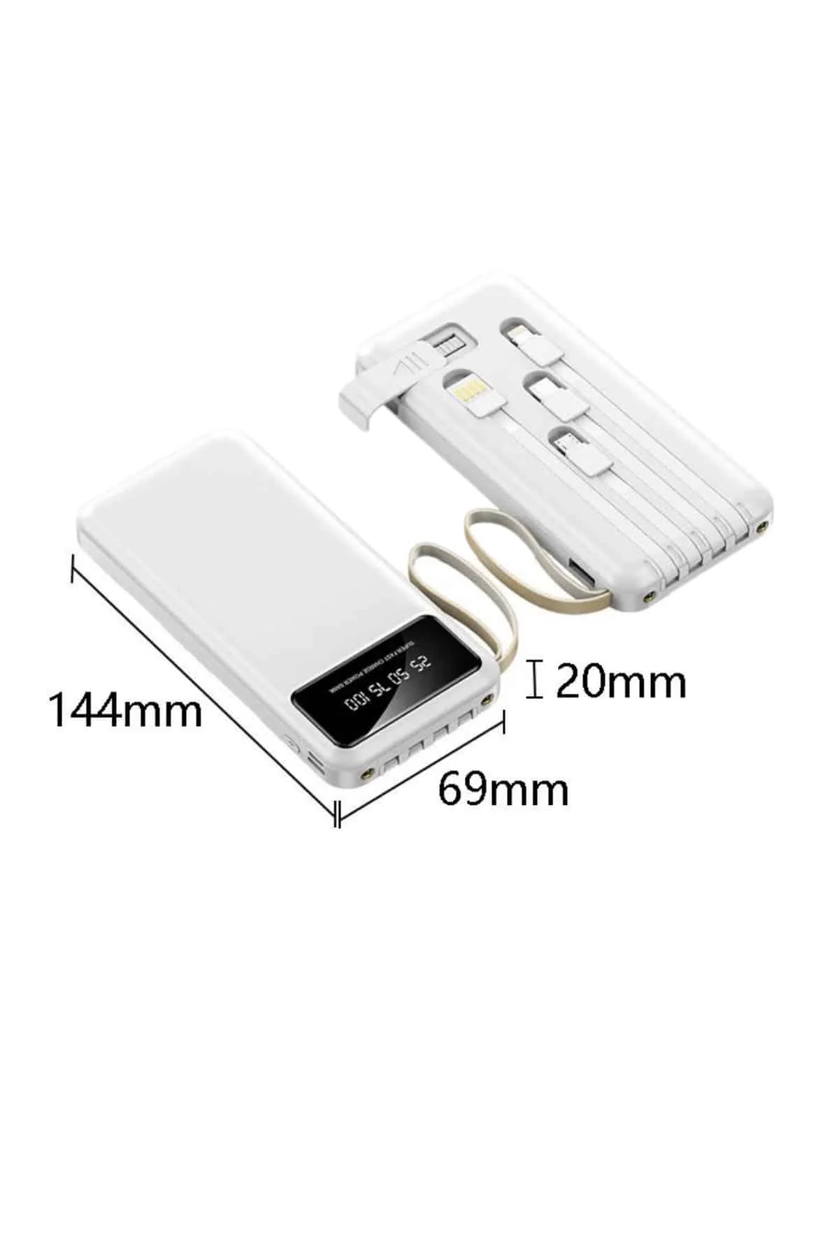 Powerbank Şarj Cihazı 4 Çıkışlı 20.000 MAH Powerbank Taşınabilir Çoklu Giriş görsel 5