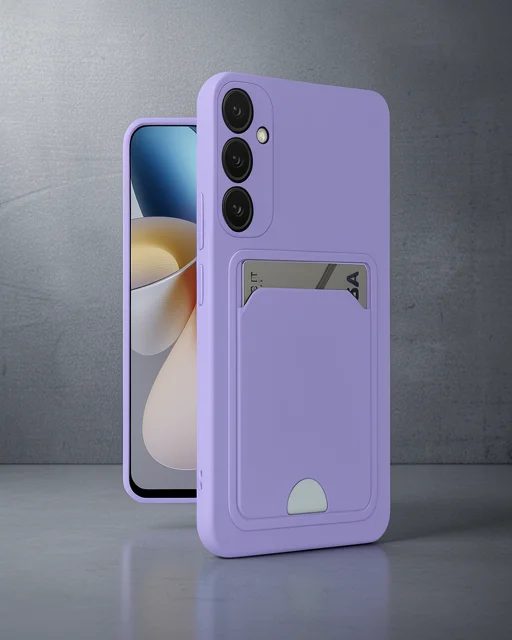 Samsung Galaxy A26 Kılıf Kelvin Kartvizitli Silikon - Lila