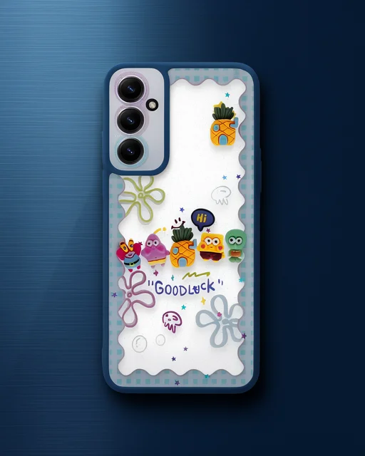 Samsung Galaxy A25 5g Kılıf Sweet Desenli Silikon Kapak - Açık Mavi