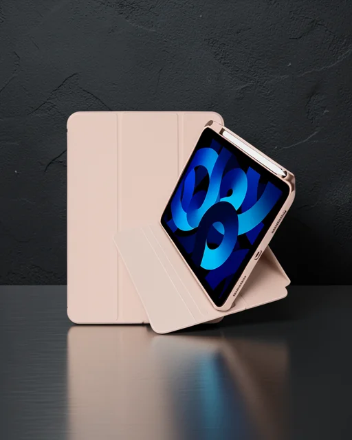 Apple İpad Pro 11 (2021) Kılıf Ling 360 Kalemlikli Tablet Kılıf - Rose Gold