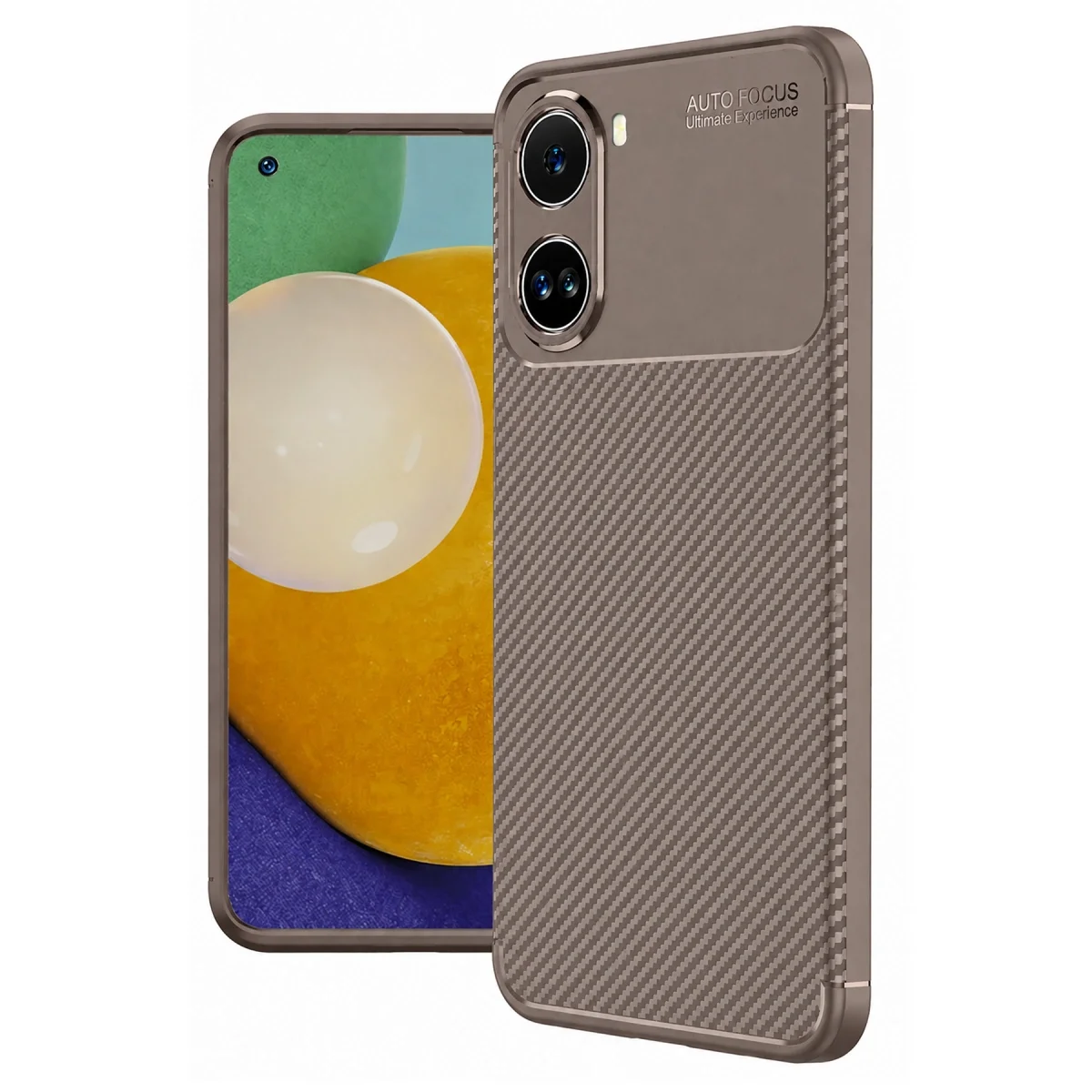 Xiao Poco X7 Pro Kılıf Auto Focus Karbon Kapak - Gri