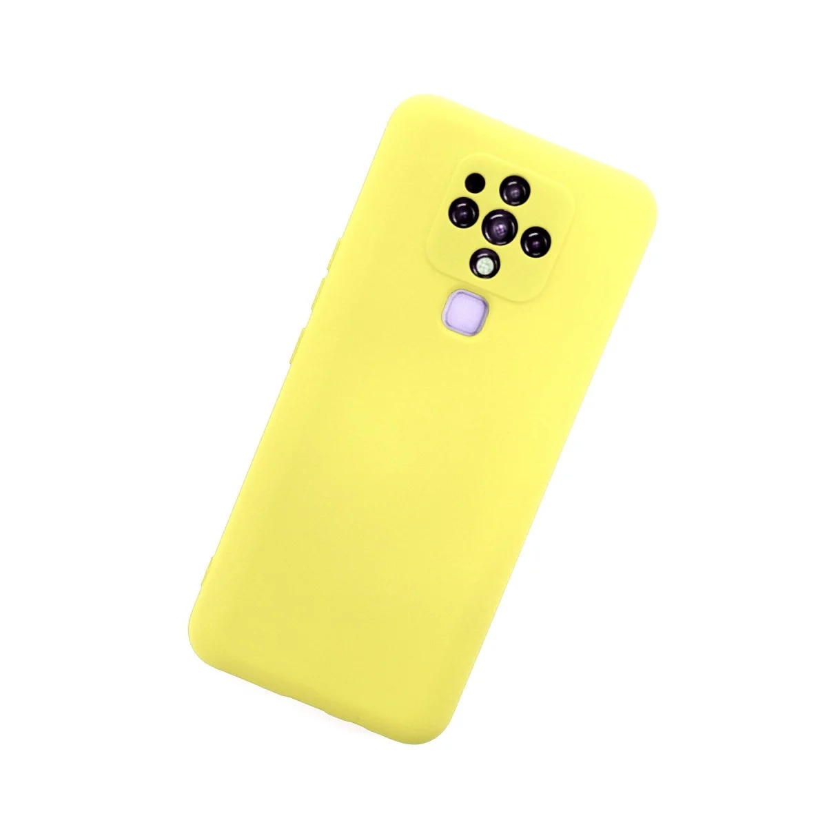 Tecno Camon 16 Kılıf Nano İçi Kadife Silikon - Sarı görsel 3