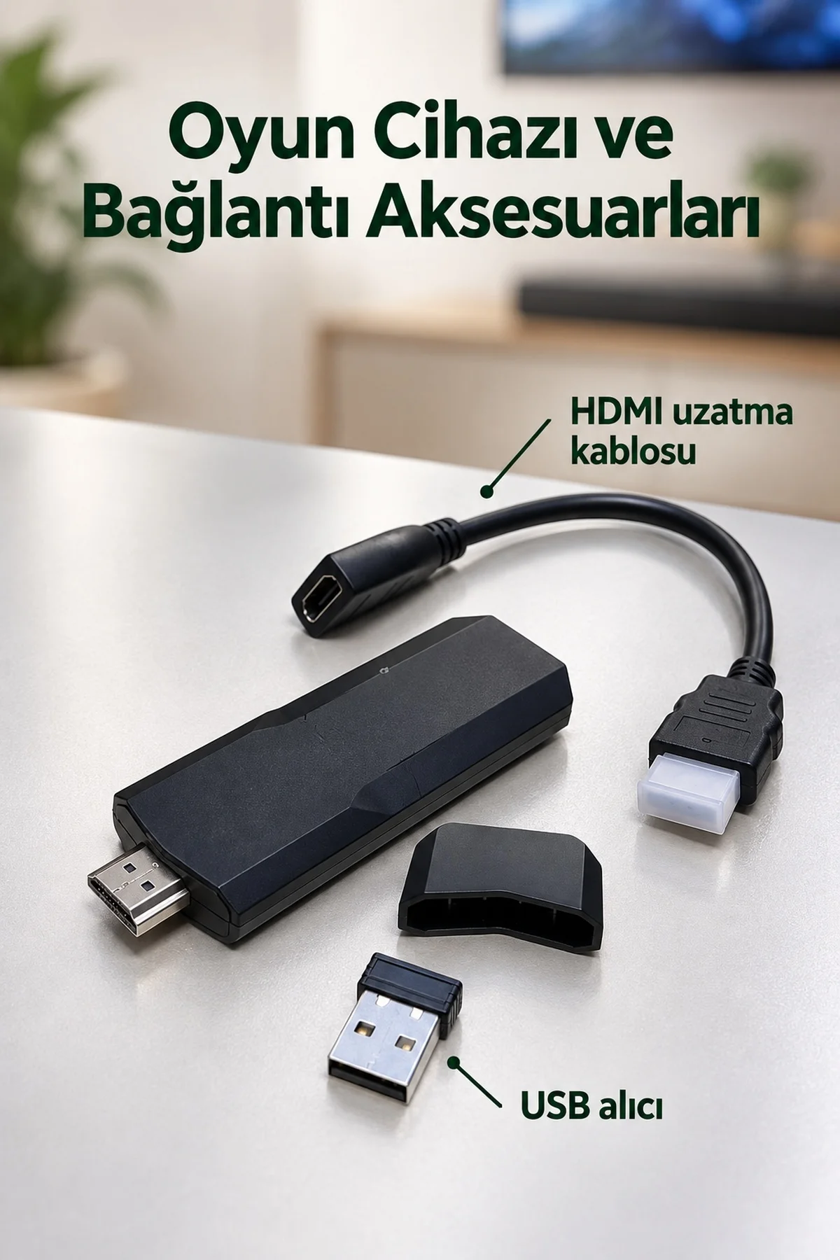 Çift Oyun Kollu HDMI TV Oyun Seti görsel 6