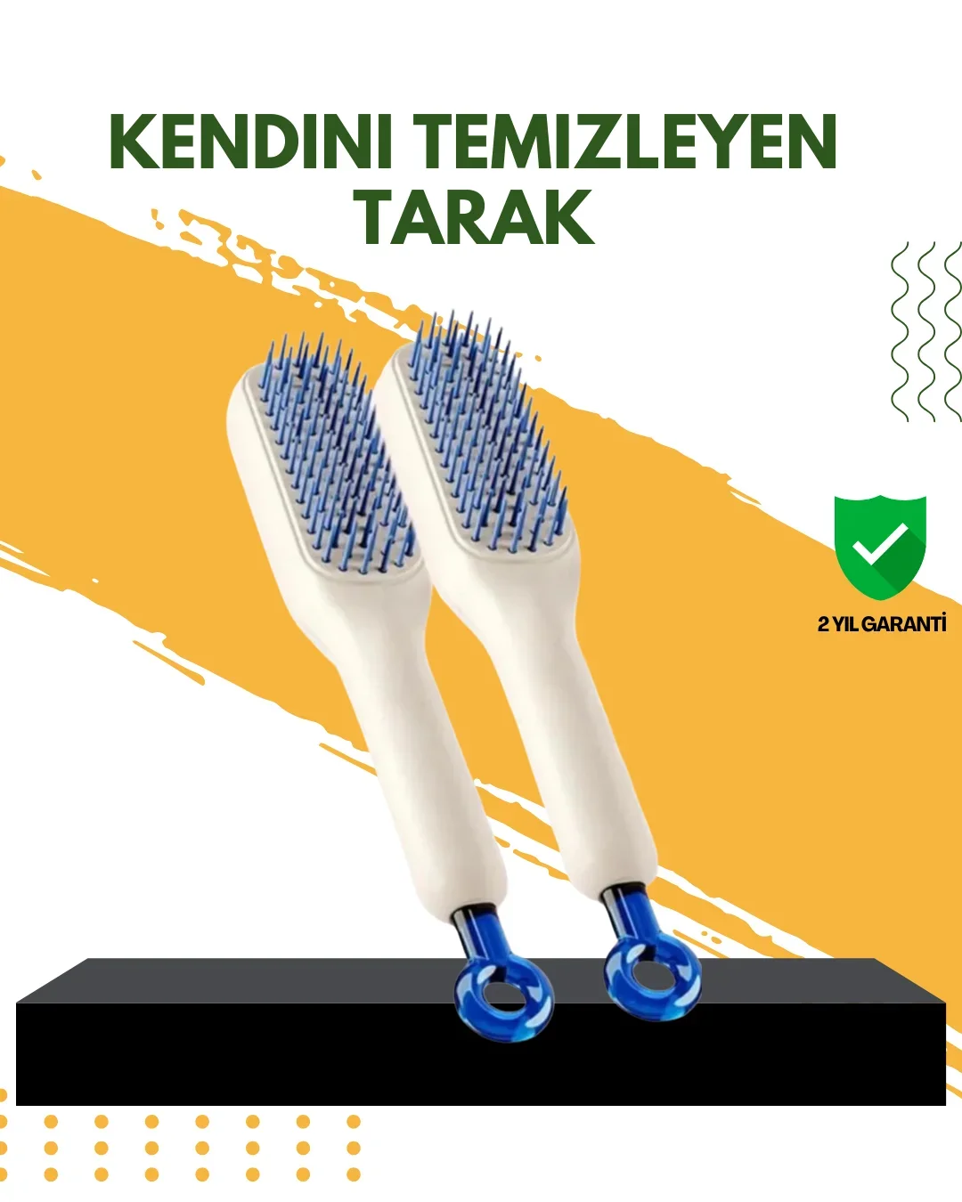 Otomatik Tezlemeli Saç Fırçası – Ergonok Tasarım, Masaj Etkili, Elektriklenmeyi Önleyici