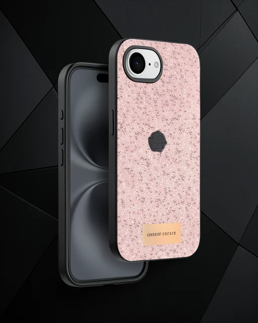 Onegif Apple İphone 16e Bright Simli Kapak - Pembe