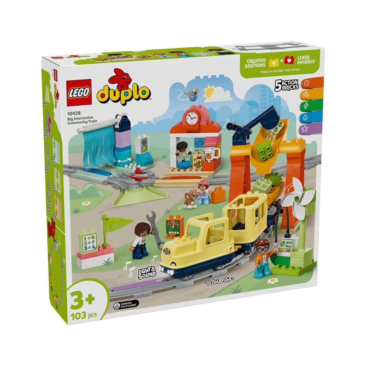 10428 Lego Duplo Büyük İnteraktif Mahalle Treni 103 parça +3 yaş görsel 6
