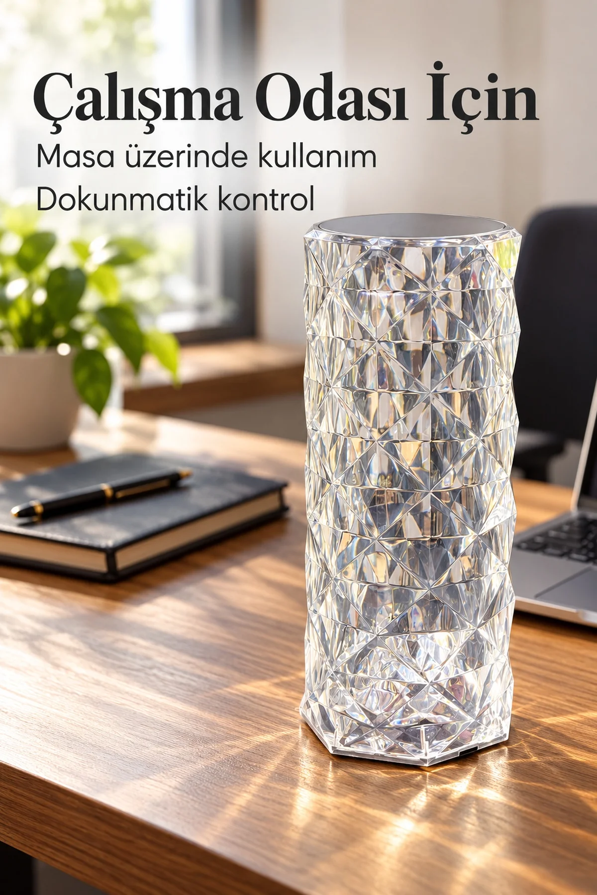 Dokunmatik Masa Lambası USB Şarjlı Kumandalı Dekoratif Aydınlatma görsel 3