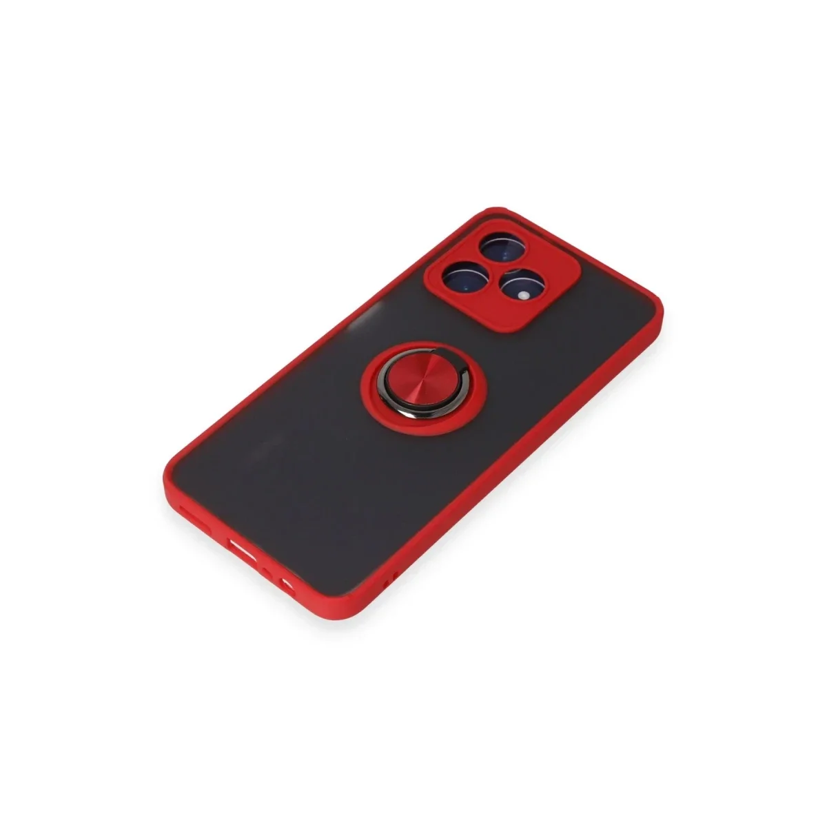 Realme C53 Kılıf Montreal Yüzüklü Silikon Kapak - Kırmızı görsel 5