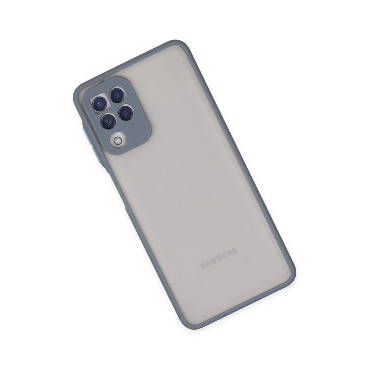Samsung Galaxy A22 Kılıf Montreal Silikon Kapak - Gri görsel 3