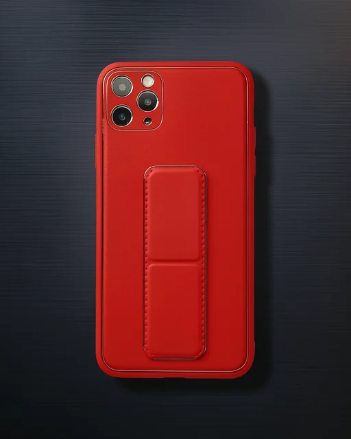 Apple İphone 11 Pro Max Kılıf Coco Deri Standlı Kapak - Kırmızı