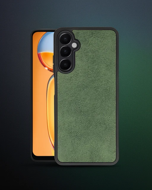 Samsung Galaxy M15 Kılıf Aras Deri Kapak - Koyu Yeşil