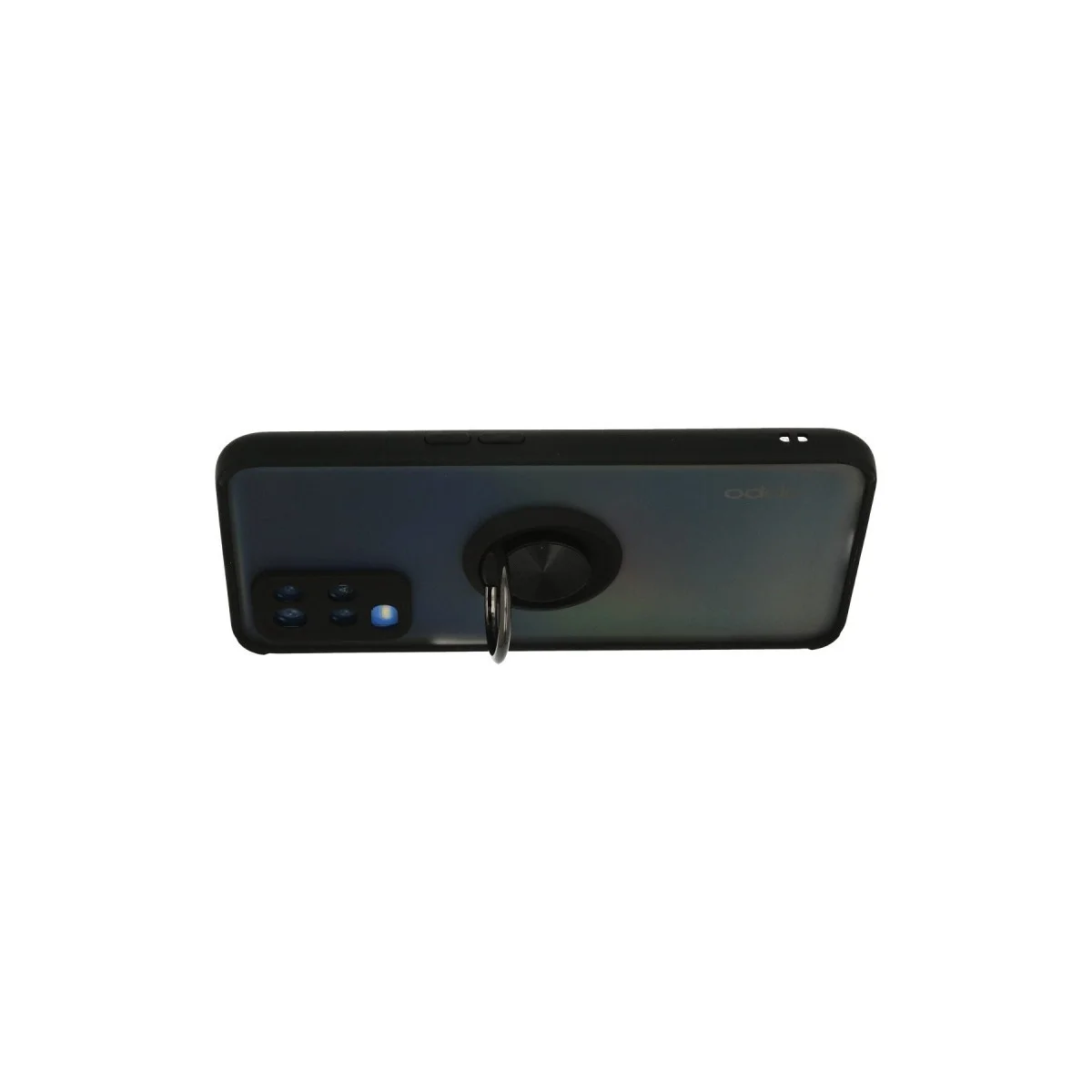 Oppo A54 4g Kılıf Montreal Yüzüklü Silikon Kapak - Siyah görsel 3
