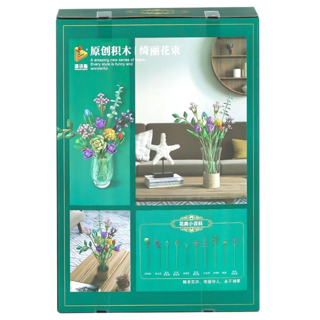 P655001 Panlos Çiçek Buketi 999 Parça Blok Seti -Vagon life görsel 2