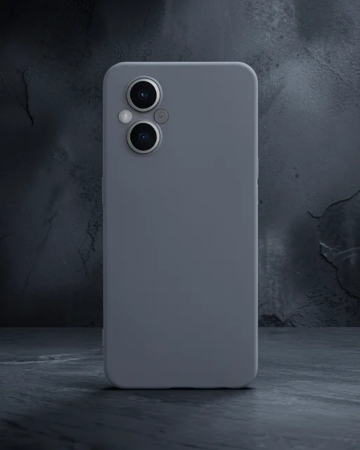 Oppo Reno 7 Lite Kılıf Nano İçi Kadife Silikon - Gri