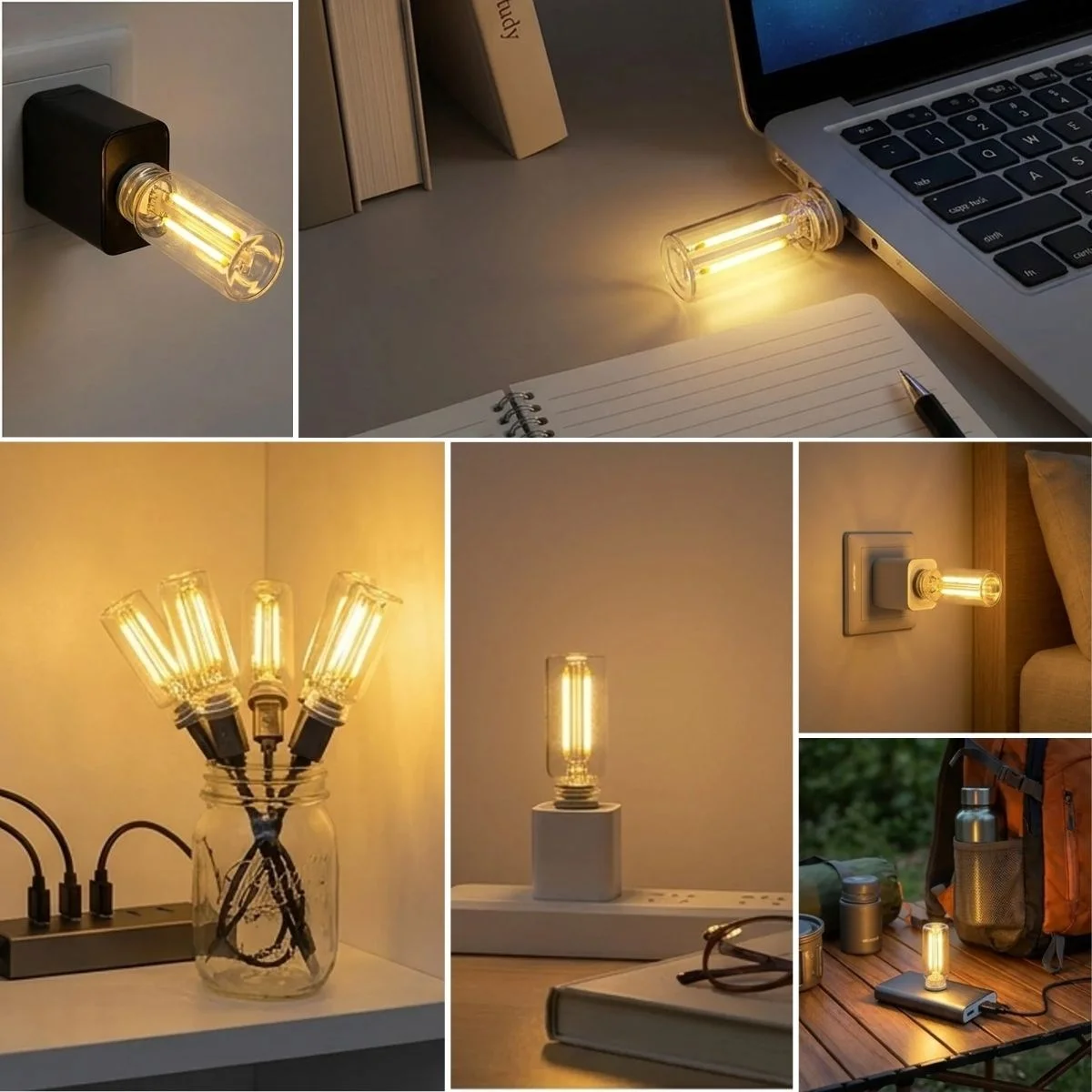 Cam Şişe USB LED Işık, Dekoratif Masaüstü Gece Lambası, Şişe İçin Ambiyans Aydınlatma ve Dekoratif Lamba i görsel 5