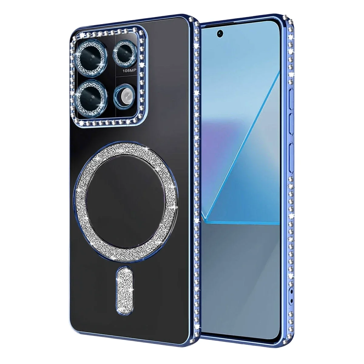 Xiaomi Redmi 13C Joke Simli Magneticsafe Kılıf - Mavi