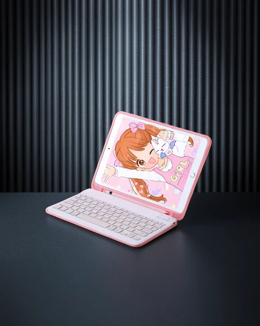 Apple İpad Pro 11 (2022) Kılıf Kc01 Smart Klavyeli Tablet Kılıfı - Pembe