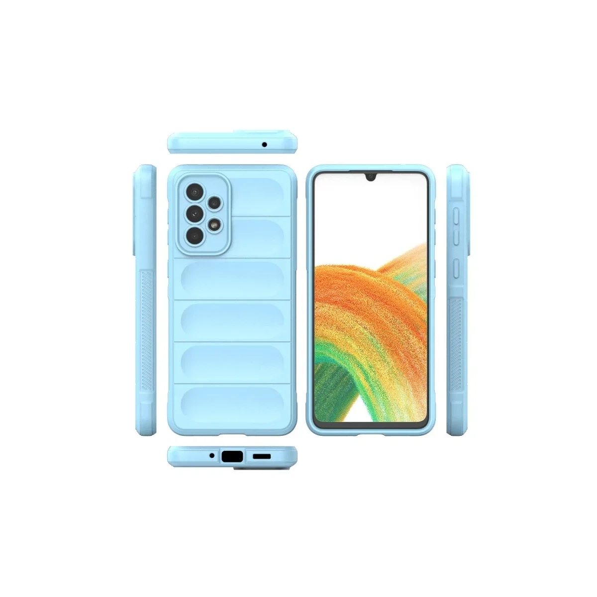 Samsung Galaxy A33 5G Kılıf Optimum Silikon - Sky Blue görsel 3