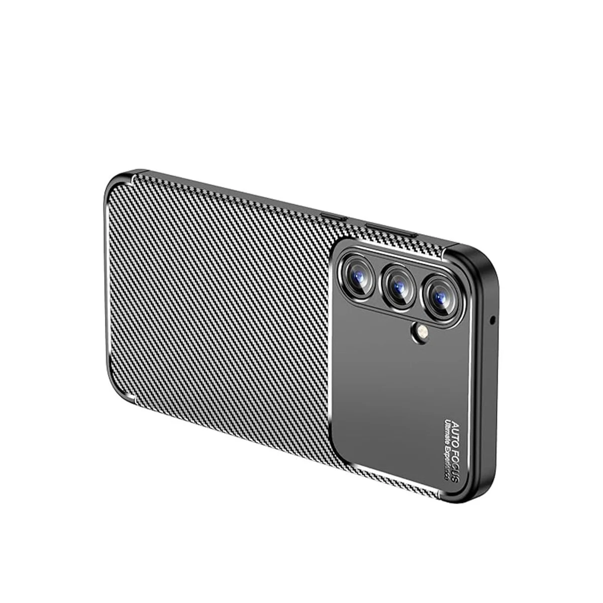 Samsung Galaxy A15 4g Kılıf Auto Focus Karbon Kapak - Siyah görsel 2