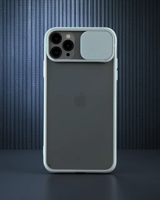 Apple İphone 11 Pro Max Kılıf Palm Buzlu Kamera Sürgülü Silikon - Turkuaz