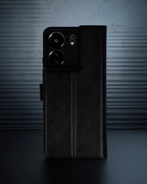 Xiaomi Redmi 13c Kılıf Trend S Plus Kapaklı Kılıf - Siyah