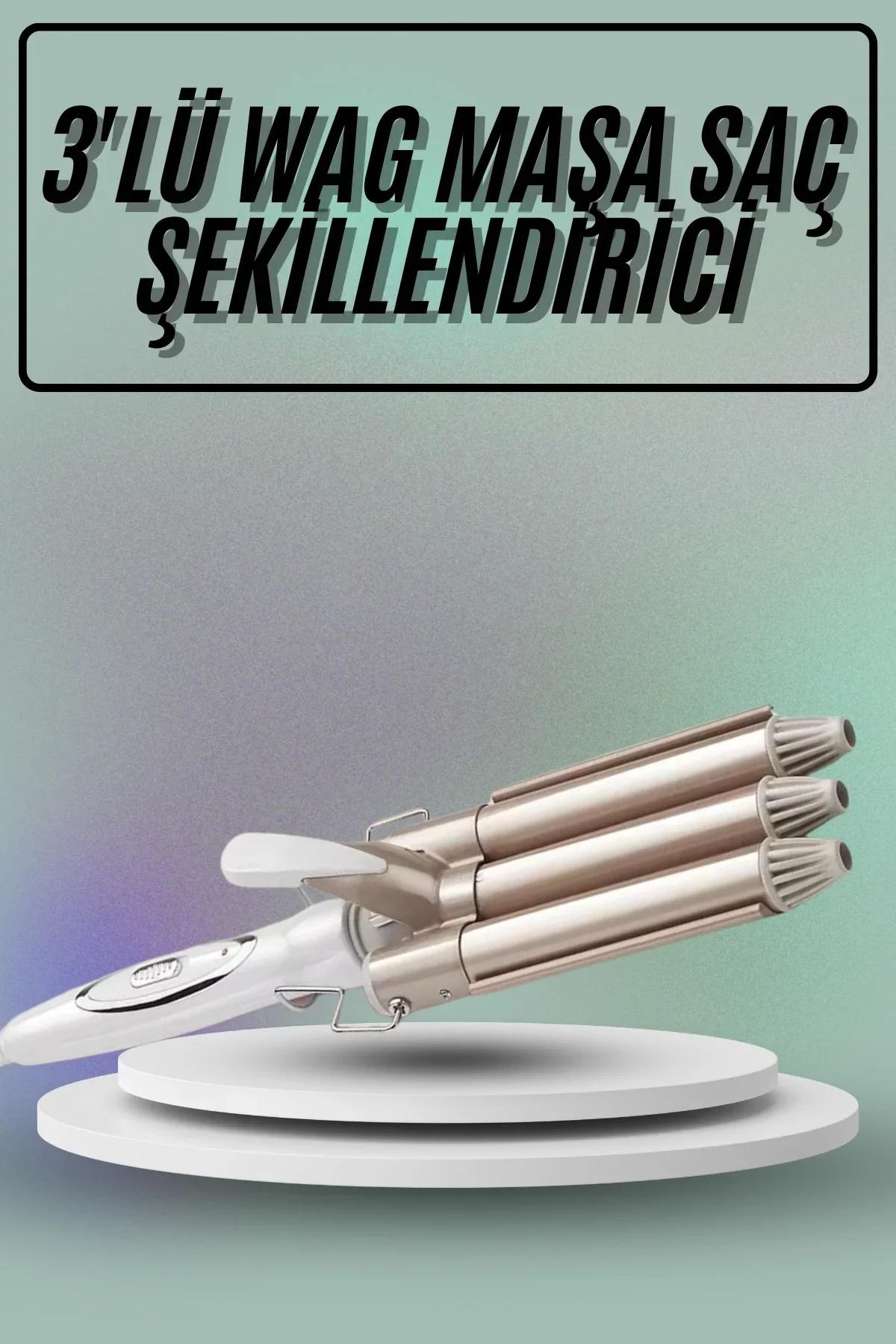 Saç Şekillendirici Wag Maşa Üçlü Yüksek Isı Ayarlı Serak Kaplama