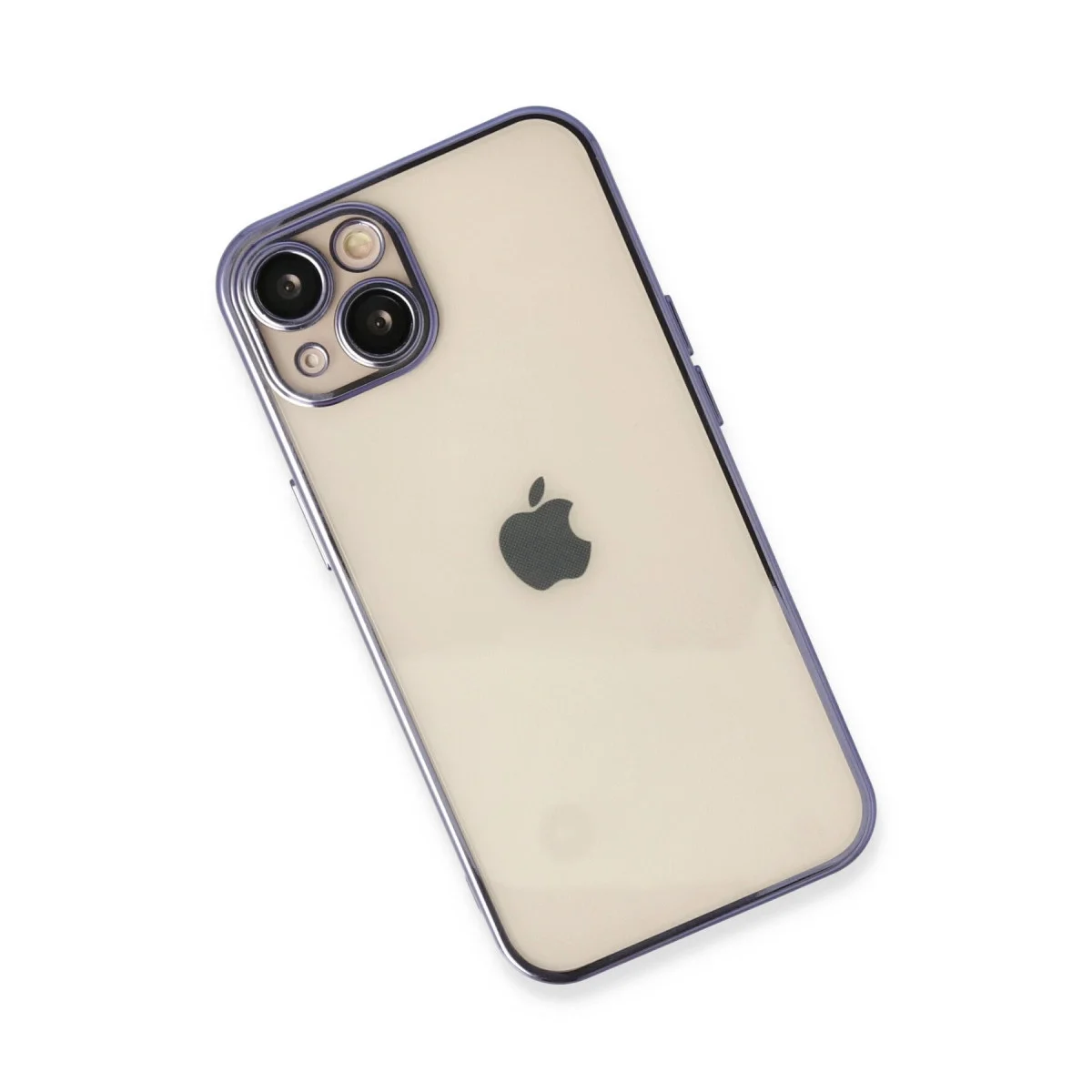 Apple İphone 14 Kılıf Razer Lensli Silikon - Mor görsel 3