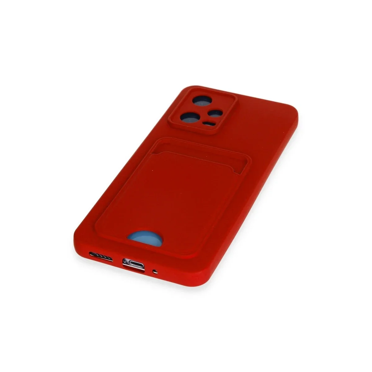Xiaomi Redmi Note 12 4G Kılıf Kelvin Kartvizitli Silikon - Kırmızı görsel 4