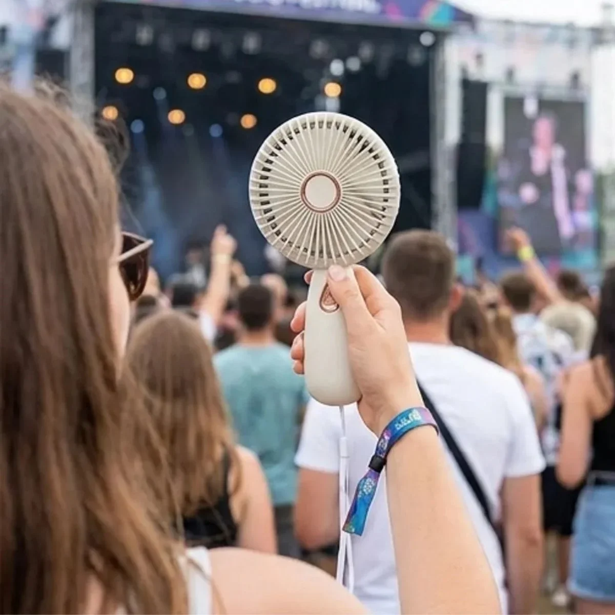 3 Kademeli Çanta Tipi El Fanı – Taşınabilir ni Serinletici Silikon Askılı Fan ZB103 görsel 4
