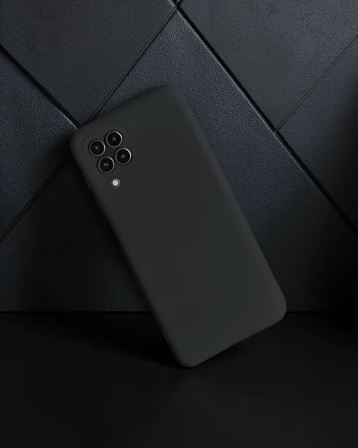Samsung Galaxy A22 Kılıf Nano İçi Kadife Silikon - Siyah