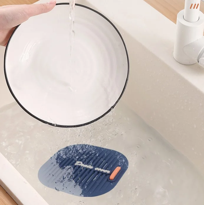 Süzgeçli Lavabo Gider Koruyucu Mat Gri görsel 3
