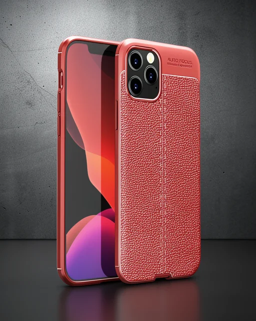Apple İphone 12 Pro Kılıf Auto Focus Kapak - Kırmızı