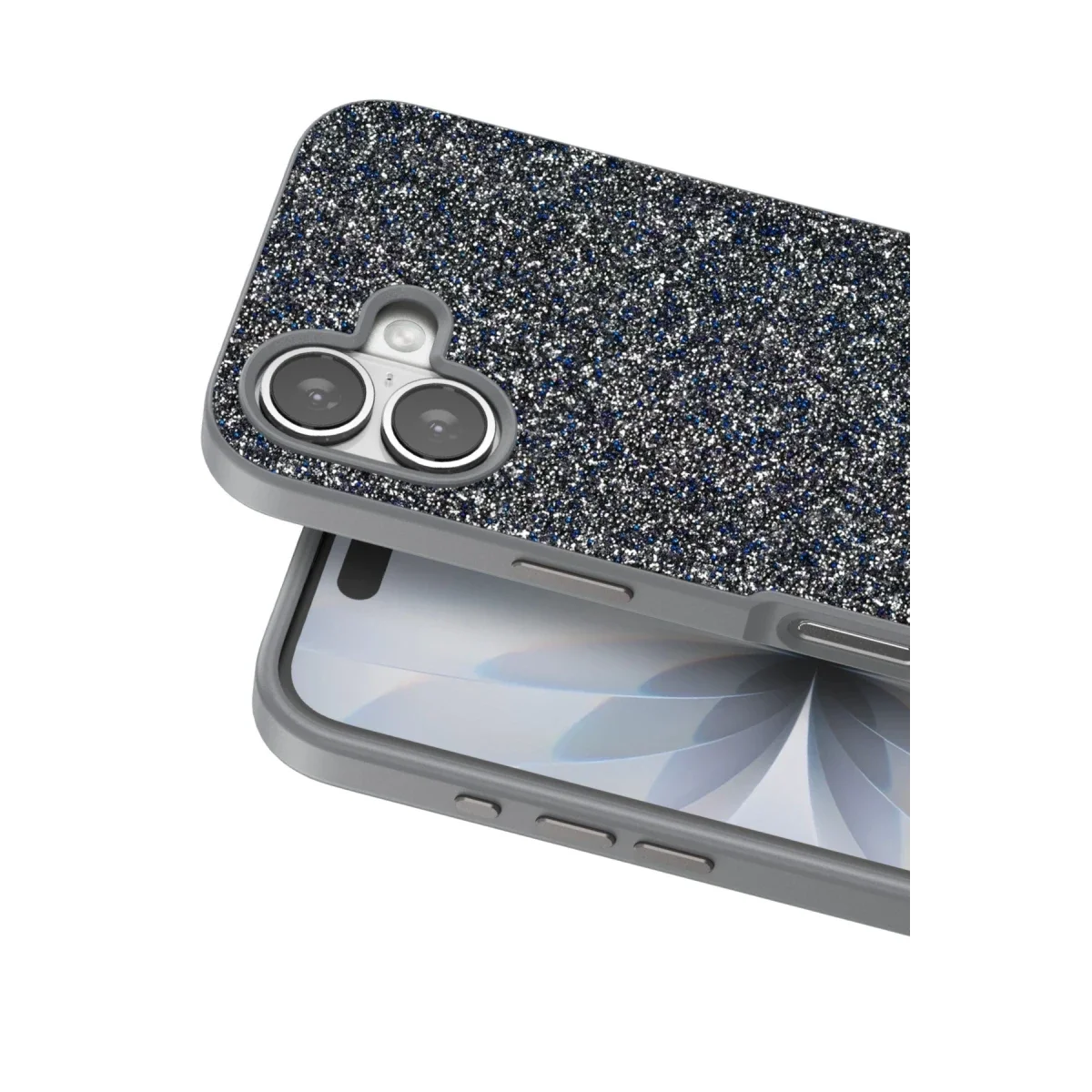 Onegif Apple iPhone 17 Bright Simli Kapak - Gümüş görsel 2