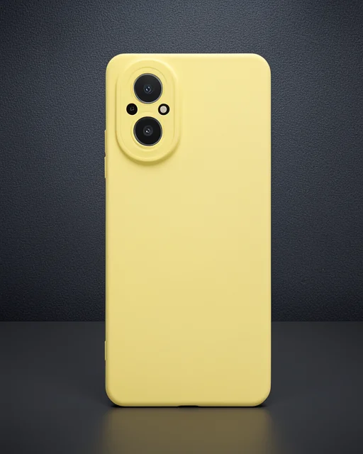 Realme 12 Lite Kılıf Nano İçi Kadife Silikon - Sarı