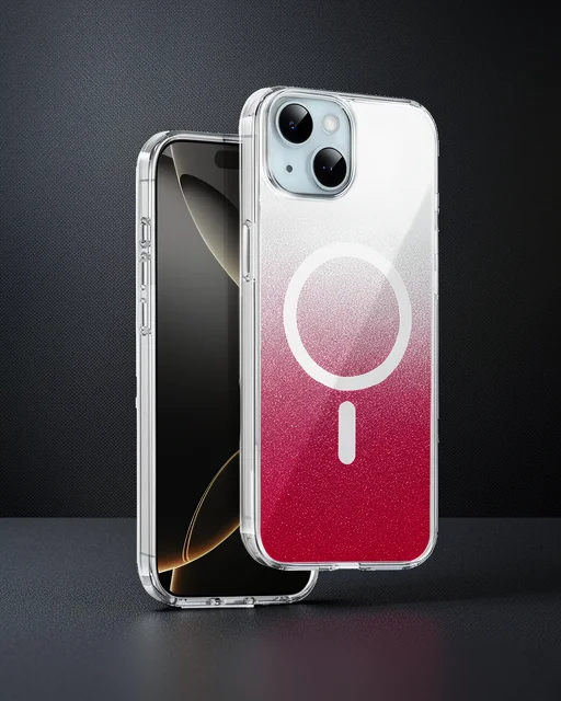 Onegif Apple İphone 15 Sora Simli Magsafe Kapak - Kırmızı