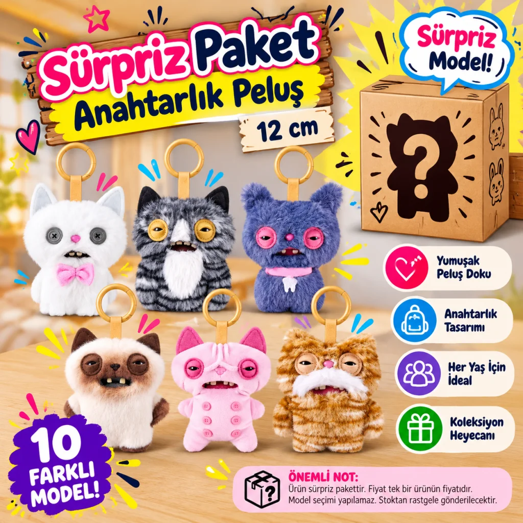 Anahtarlık Sürpriz Paket 12 cm