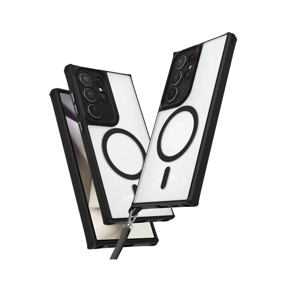 Samsung Galaxy S24 Ultra Kılıf Enka Magsafe Silikon Kılıf - Siyah