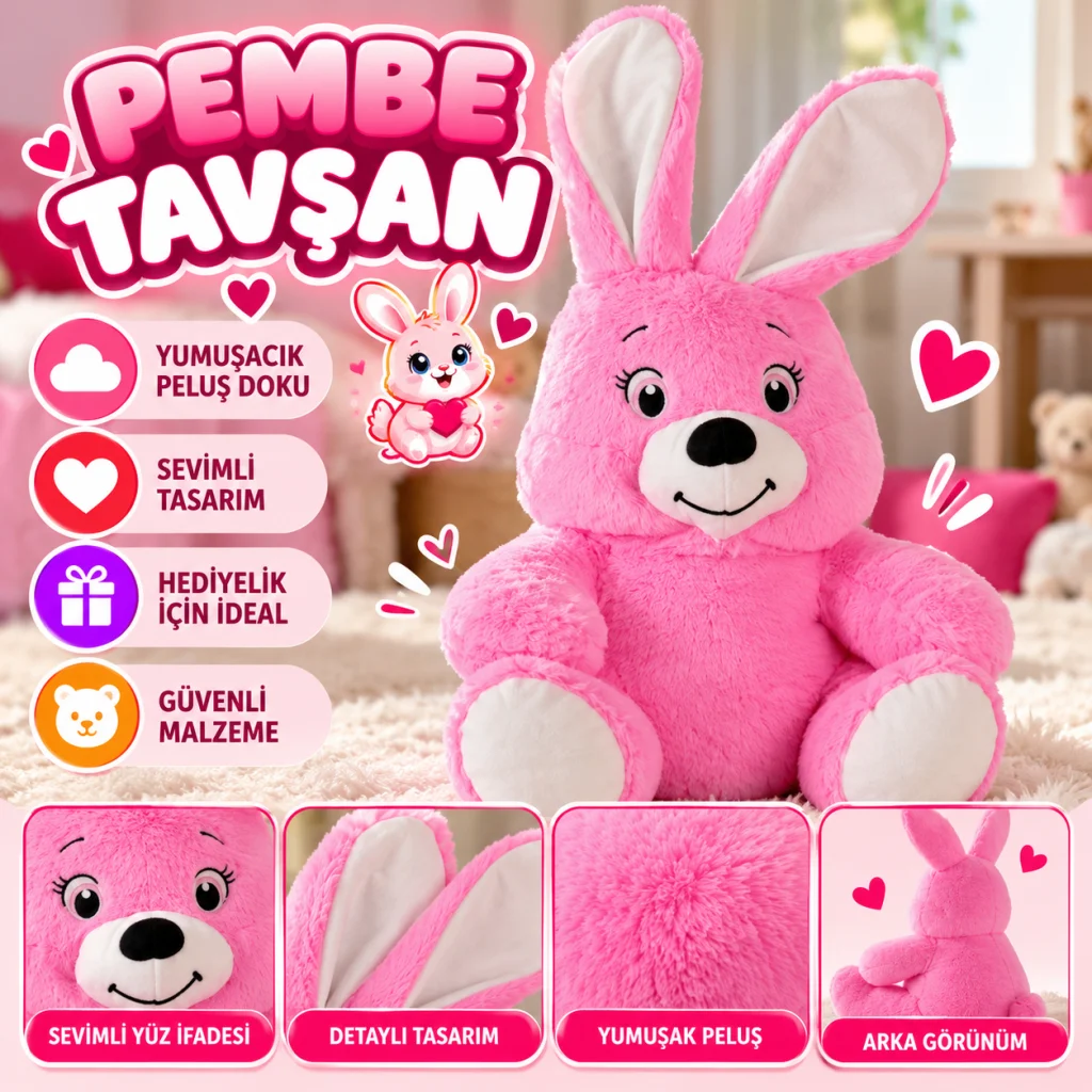 7890 Pembe Tavşan