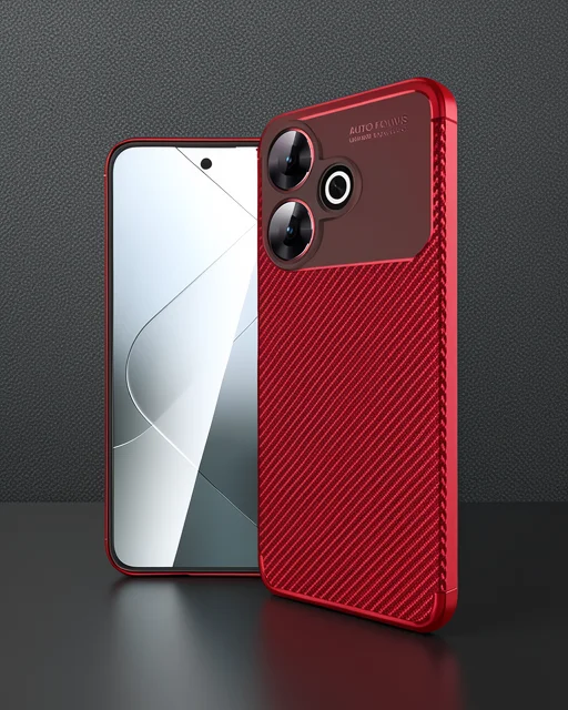 Xiaomi Redmi 13 4g Kılıf Auto Focus Karbon Kapak - Koyu Yeşil