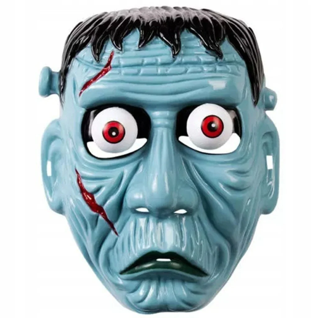 Frankenstein Temalı Sallanan Oynar Gözlü Maske görsel 2