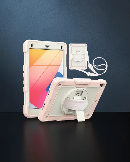 Apple İpad 5 Air 9.7 Kılıf Strap New Tablet Kapak - Pembe