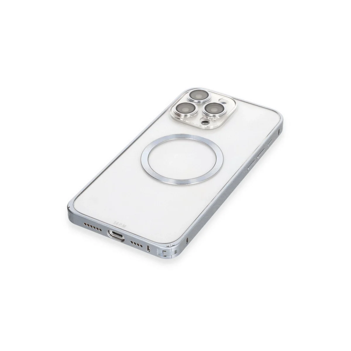 Joko Apple İphone 15 Pro Max Kılıf Metal Bumper Magneticsafe Kapak - Gri görsel 5