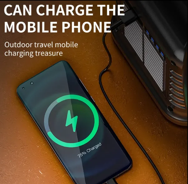 Wıson WS-4343 Çok Fonksiyonlu Solar Şarjlı Powerbanklı Kamp Lambası görsel 2